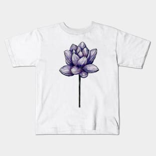 Blue Lotus flower Kids T-Shirt